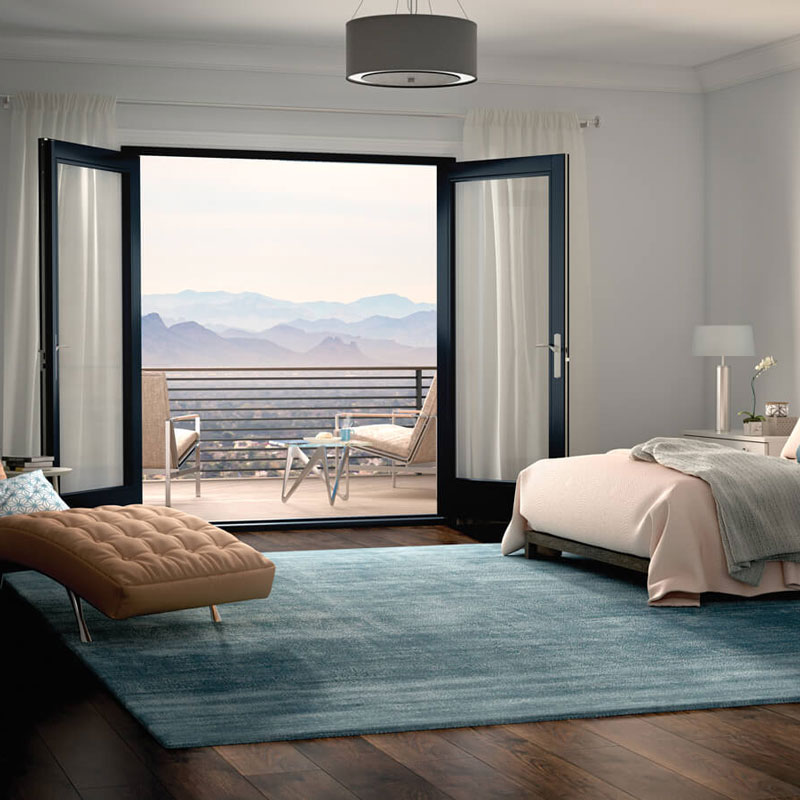 French door project with abundant natural light